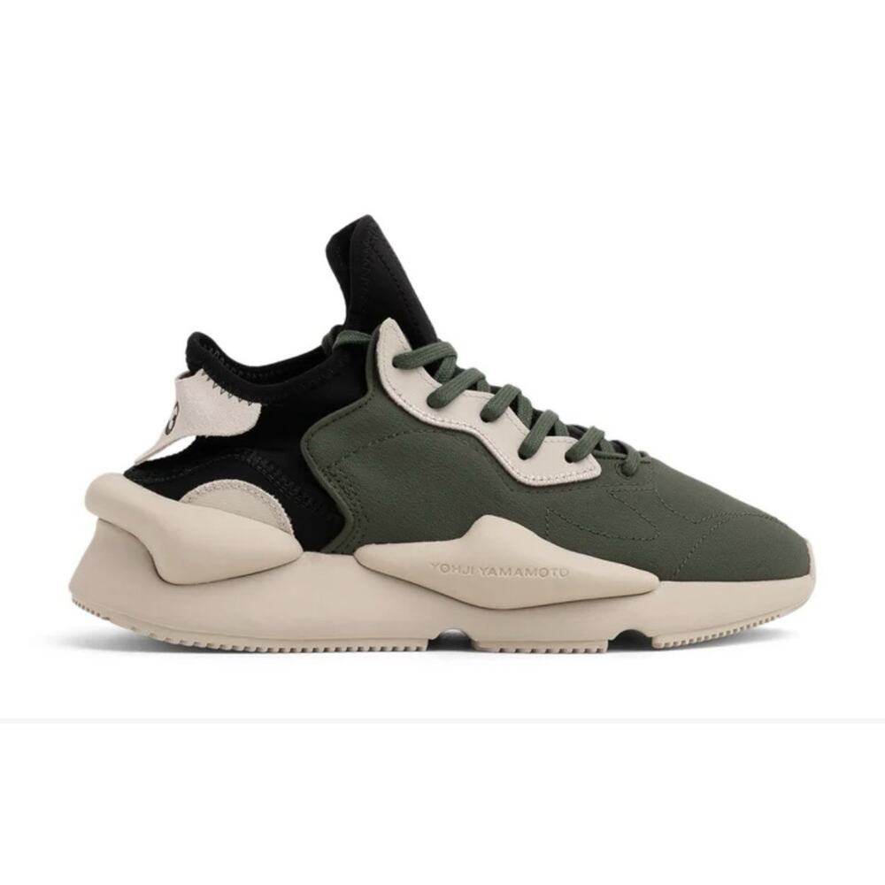 Y3 Kaiwa Shoes Yohji Yamamoto Adidas Ye Olive Blk Cream Rare Mens 12.5 Fast Ship - Picture 2 of 8